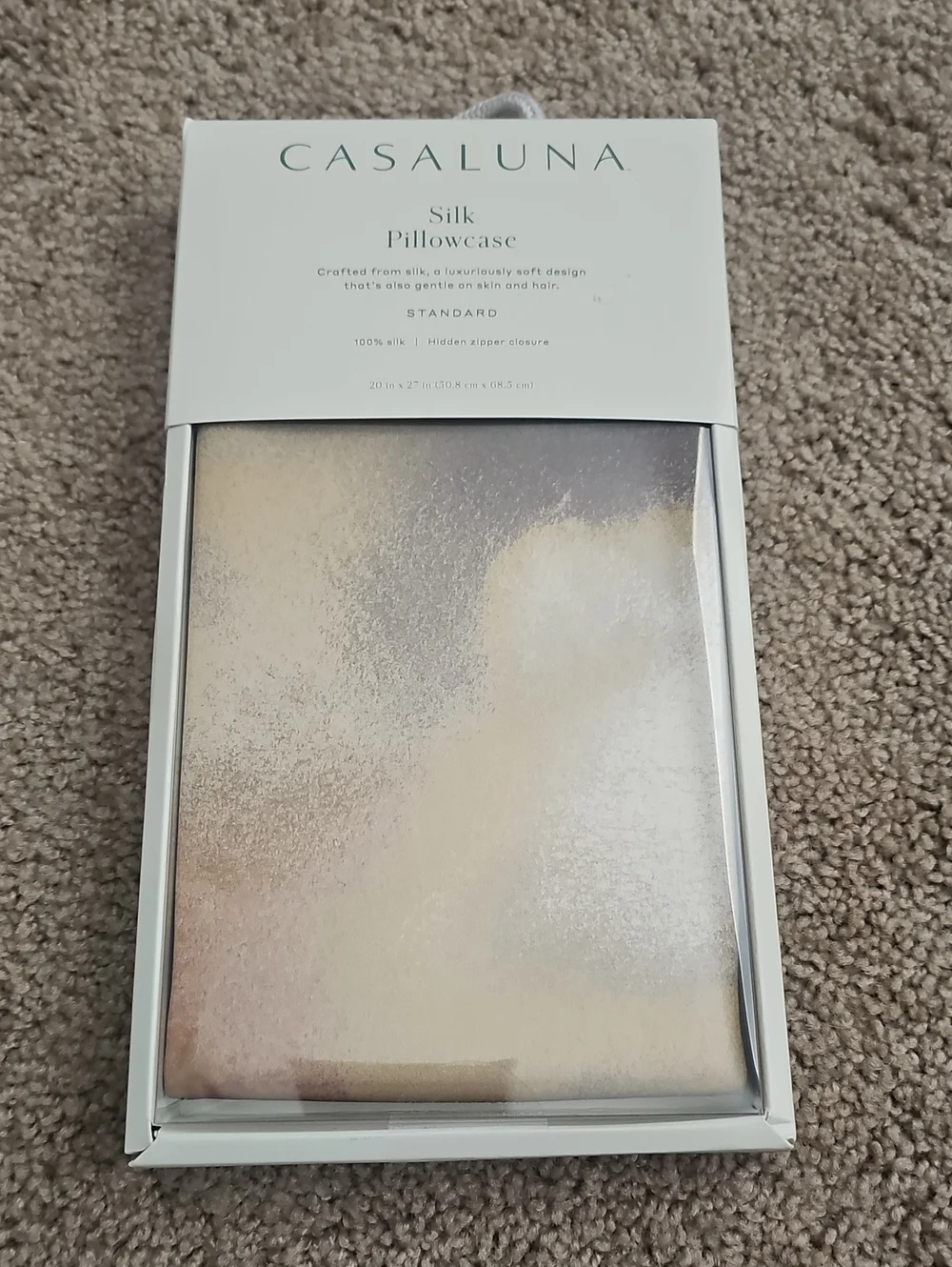 Casaluna Silk Pillowcase - Cream and Beige Tones